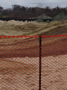 There is no more wood visible on the beach. This new fence went up so we can't get any closer.